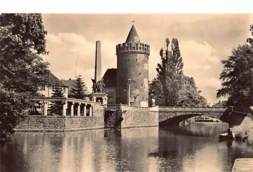 B095 Deutschland Brandenburg Havel Sowjetisches Ehrenmalturm RPPC Postkarte