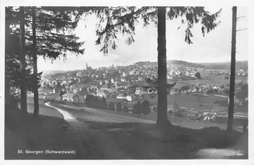 A123 Deutschland 1927 St. Georgen Schwarzwald Gesamtansicht Vintage Postkarte
