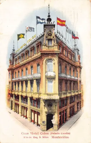 Uruguay Montevideo Gran Hotel Colon 1924 Vintage Postkarte