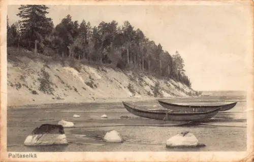 B092 Finnland 1929 Paltaselka Boote Meer Vintage Postkarte