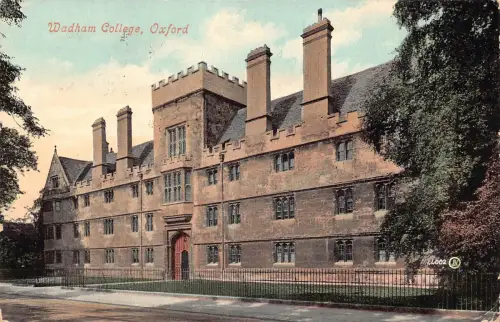 B126 England 1911 Wadham College Oxford Vintage Postkarte