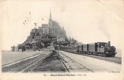 Frankreich Mont Saint Michel Zug 1906 Vintage Postkarte L551