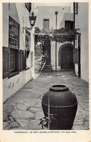 B237 Südafrika Koopmans de Wet House Kapstadt Back Court Vintage Postkarte