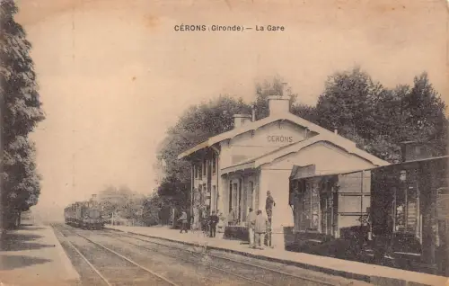 Frankreich Cerons Bahnhof Gare Zug Vintage Postkarte L551