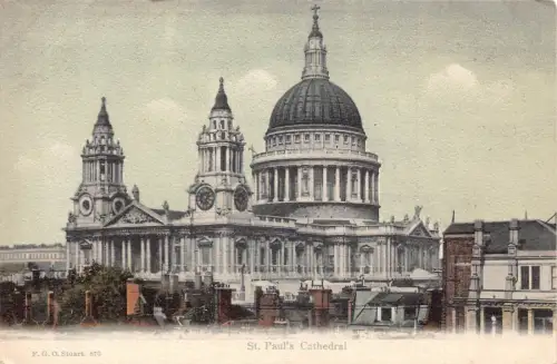 A030 England London St Paul's Cathedral Vintage Postkarte