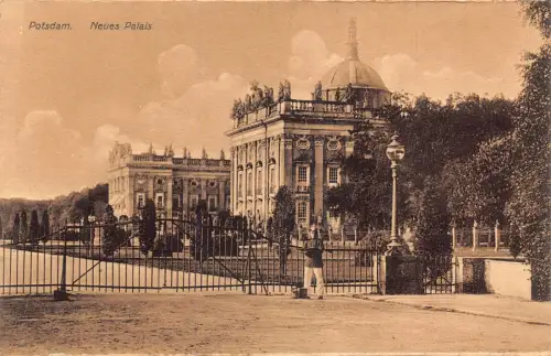 A028 Deutschland Potsdam Neue Schlosswache Vintage Postkarte
