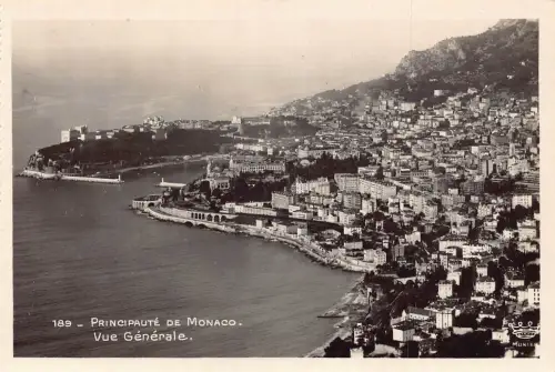B241 Monaco Gesamtansicht RPPC Vintage Postkarte