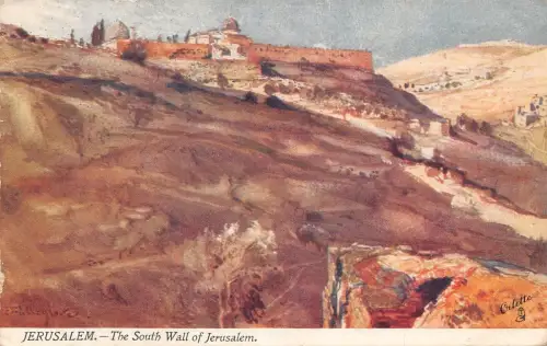 B244 Israel 1905 Jerusalem Südwandkunst Vintage Postkarte