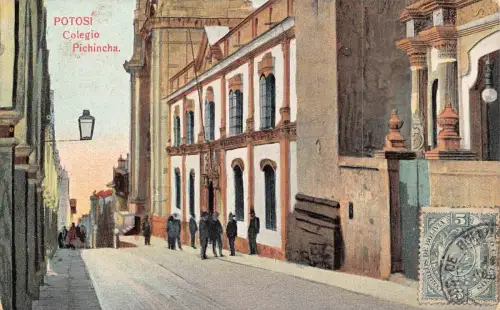 Bolivien Potosi Colegio Pichincha ca1900 Vintage Postkarte