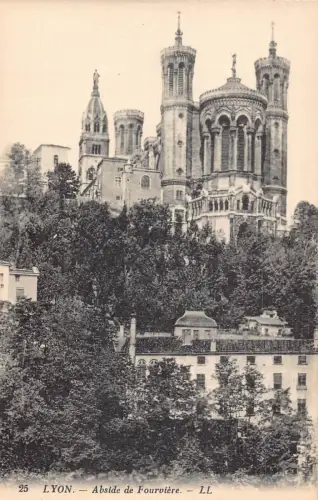A838 Frankreich Lyon Abside de Fourviere Vintage Postkarte