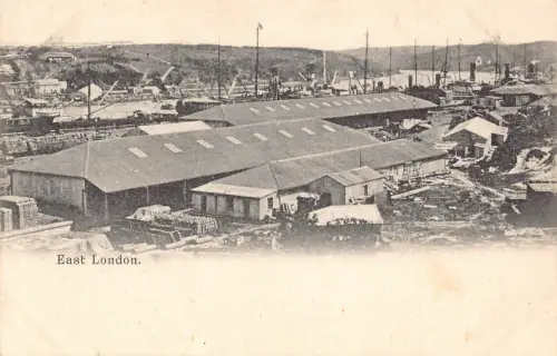 L542 Südafrika Ost London Schiffe Docks Vintage Postkarte