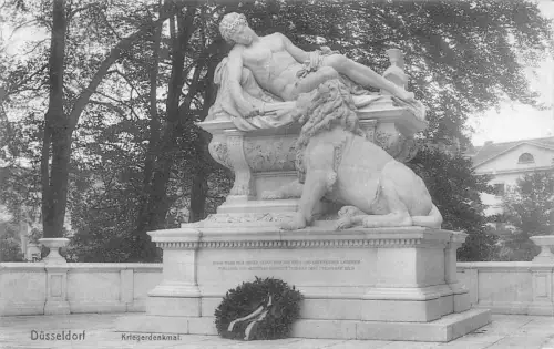 B263 Deutschland Düsseldorf 1909 Kriegerdenkmal Kriegsdenkmal Postkarte