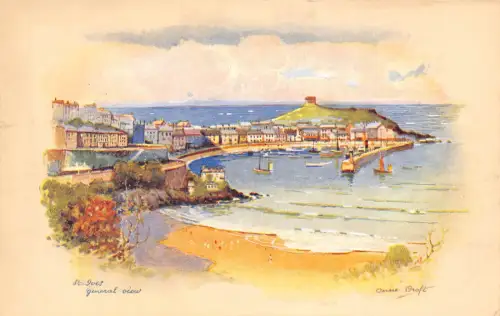 England St Ives General View Vintage Postkarte