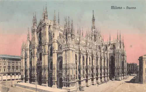 A650 Italien Milano Mailänder Dom Vintage Postkarte