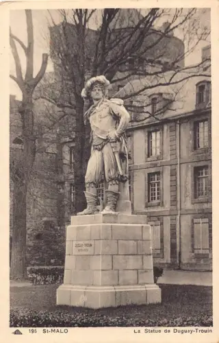 A840 Frankreich St Malo Statue de Duguay Trouin Vintage Postkarte