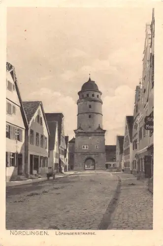 A224 Deutschland Noerdlingen Loepsingerstraße Straße Vintage Postkarte