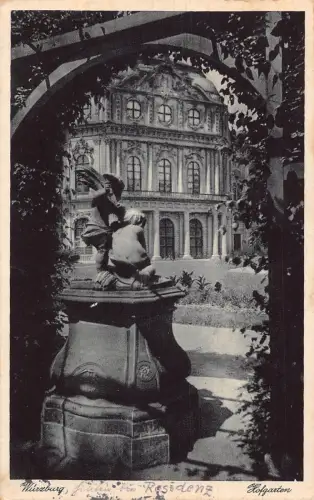 Deutschland 1931 Würzburg Hofgarten Garten Vintage Postkarte