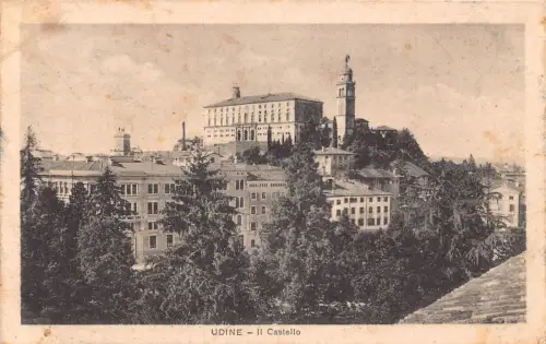 A228 Italien Il Castelo Schloss Udine Vintage Postkarte