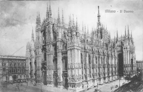 A229 Italien 1909 Milano Mailand Il Duomo Dom Vintage Postkarte