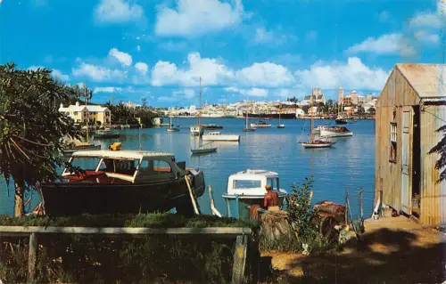 Bermuda 1965 Red Hole, Paget Boats Postkarte
