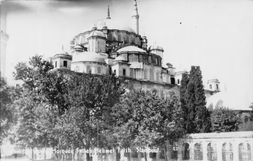 Türkei Konstantinopel Istanbul Fatih Sultan Mehmet Moschee Vintage Postkarte