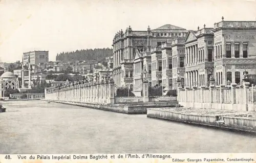 Türkei Istanbul Palais Imperial Dolma Bagtche et de l'Amb d'Allemagne Postkarte