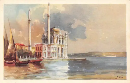 Türkei Konstantinopel Istanbul Moschee d'orta Kenia Kunst Postkarte