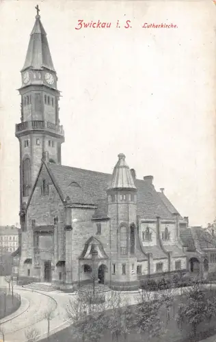 Deutschland Zwickau i S Lutherkirche Kirche Vintage Postkarte
