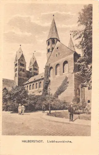 Deutschland Halberstadt Liebfrauenkirche Kirche Vintage Postkarte