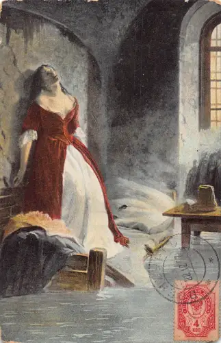 A035 Russland 1907/08 Tarakanoff Prinzessin Gemälde signiert K D Flavitzky Postkarte