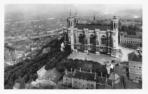 Frankreich Lyon Basilique de Fourviere et la Ville Vintage Postkarte