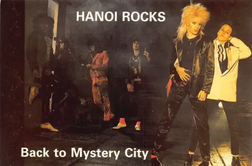 L290 Musikband Hanoi rockt zurück in die geheimnisvolle Stadt Razzle Andy McCoy Postkarte