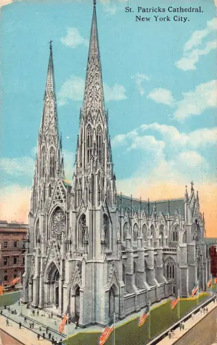 A846 US New York City St Patricks Cathedral Vintage Postkarte