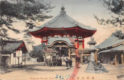 Japan 1919 Nanyendo Tempel Nara Vintage Postkarte
