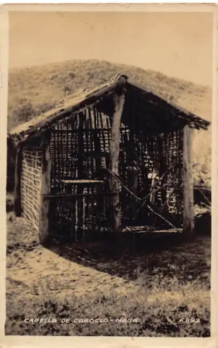 Brasilien Capella de Caboclo Maua Hütte RPPC Vintage Postkarte B838