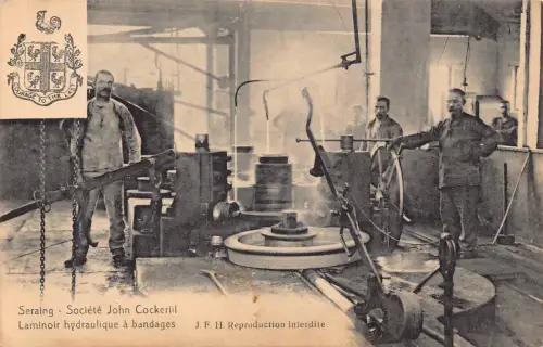 Belgien Seraing Societe John Cockeril Laminoir Hydraulique Bandagen Postkarte