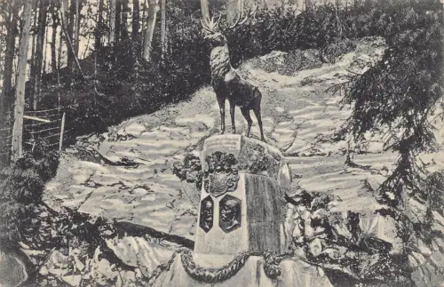 L090 Deutschland Stolberg-Harz Fürsten Denkmal Statue Vintage Postkarte