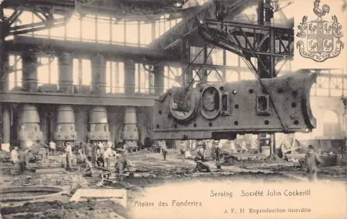 Belgien Societe John Cockerill Seraing Atelier des Fonderies Industrie Postkarte