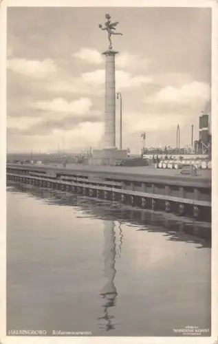 Schweden Helsingborg Sjoefartsmonumentet Denkmal Vintage Postkarte