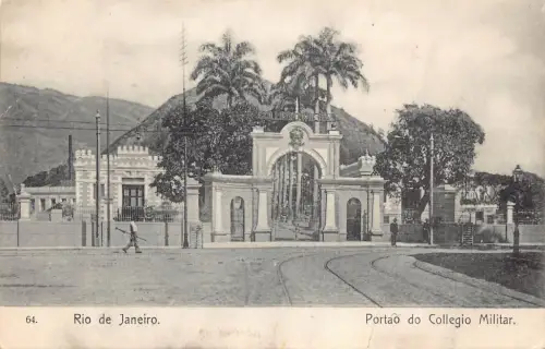 L249 Brasilien 1909 Rio de Janeiro. Portão do Collegio Militar. alte Postkarte