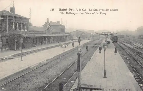 Frankreich Saint-Pel Gare Bahnhof Vintage Postkarte L552