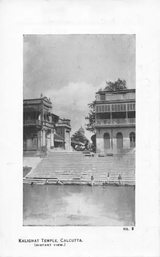 L376 Indien Kalighat Tempel Kalkutta Fernansicht Vintage Postkarte