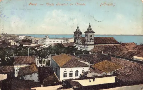 L249 Brasilien 1908 Pará. Vista Parcial da Cidade Vintage Postkarte