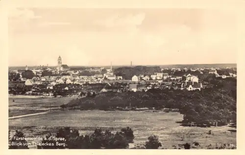 L090 Deutschland Fürstenwalde Spree Blick vom Berg RPPC Vintage Postkarte