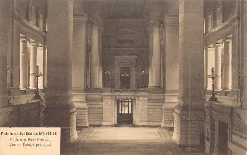 B002 Belgien Bruxelles Brüssel Interior Palais de Justice Vintage Postkarte