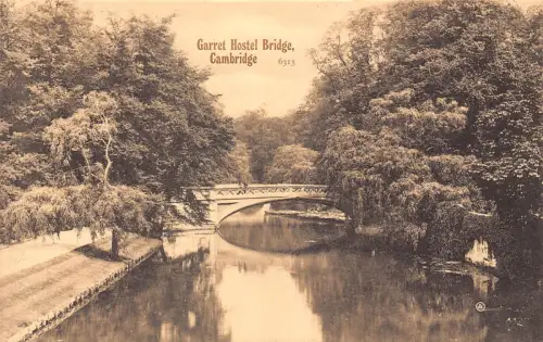 B004 England Garret Hostel Bridge Vintage Postkarte