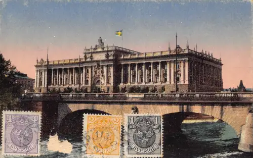 L147 Schweden 1920 Stockholm Vintage Postkarte