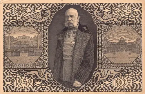 L062 Österreich Kaiser Franz Josef Jubiläum Vintage Postkarte