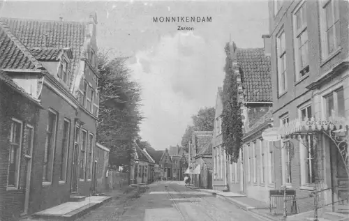 A044 Niederlande Monnickendam Zarken Straße Cafe Restaurant Postkarte