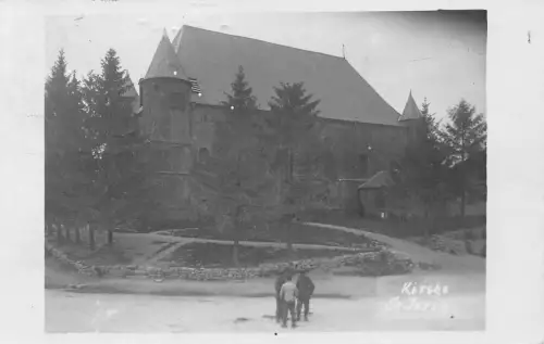 A044 Frankreich 1916 Feldpost 1. Weltkrieg Kirche Kirche St. Juvin Vintage Postkarte
